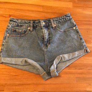 High waisted jean shorts size 8